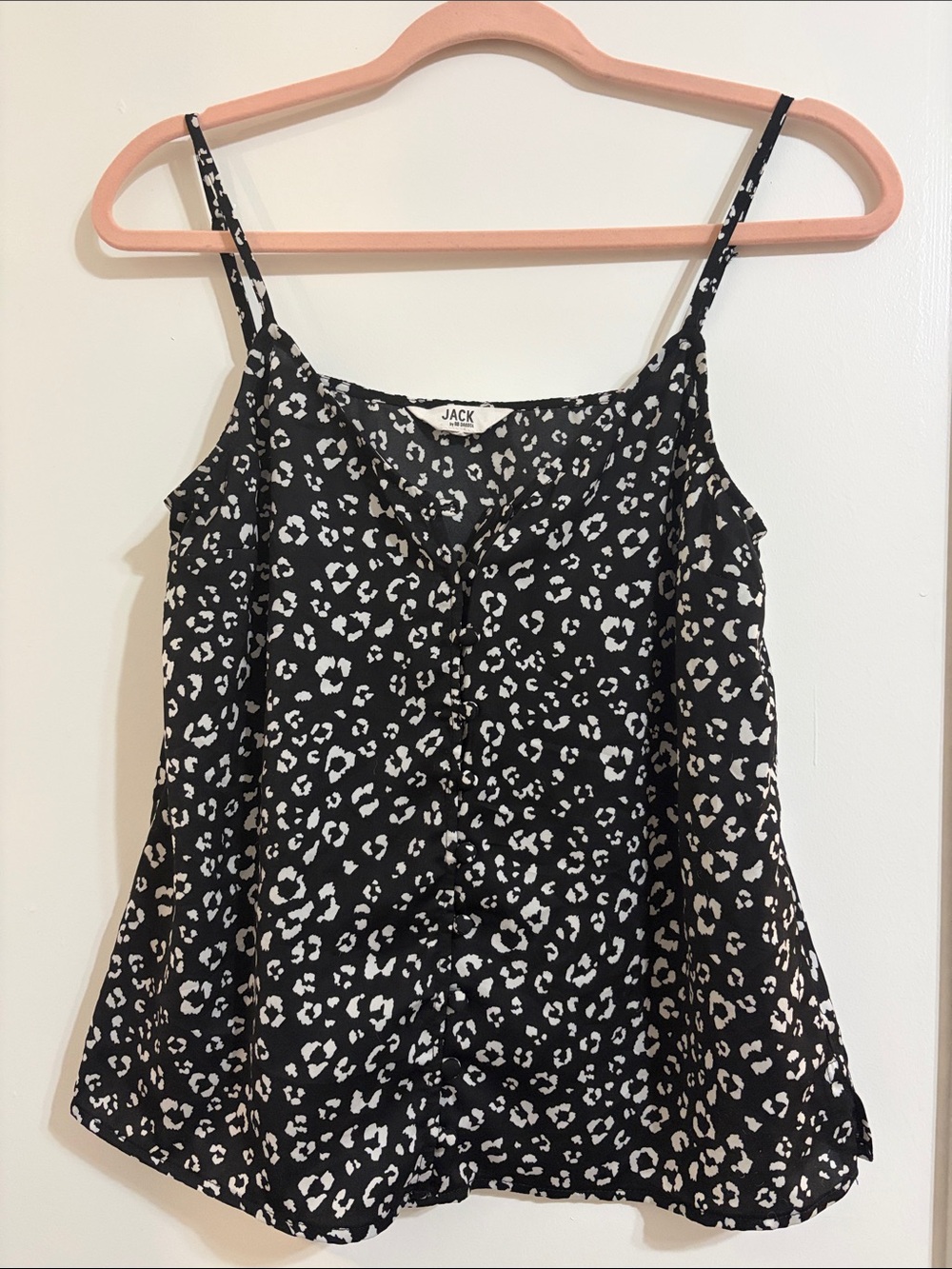 Jack by BB Dakota Black & White Leopard-Print Cami